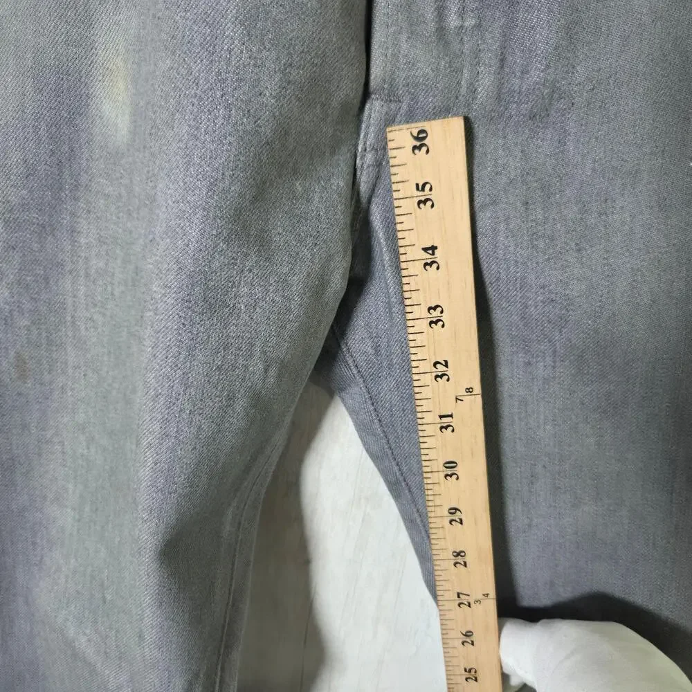 Levis 501 Jeans Mens 36x36 Gray Denim Straight Regular Fit Button Fly Classic